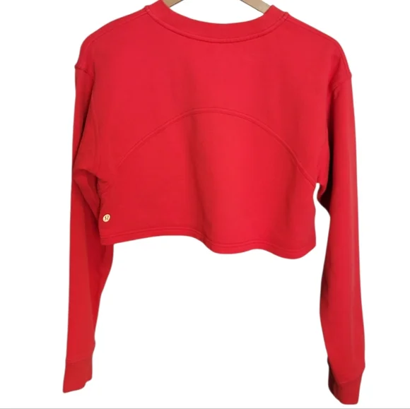 Lululemon All Yours Cropped Crew *Lunar New Year in Love Red - Picture 9 of 11